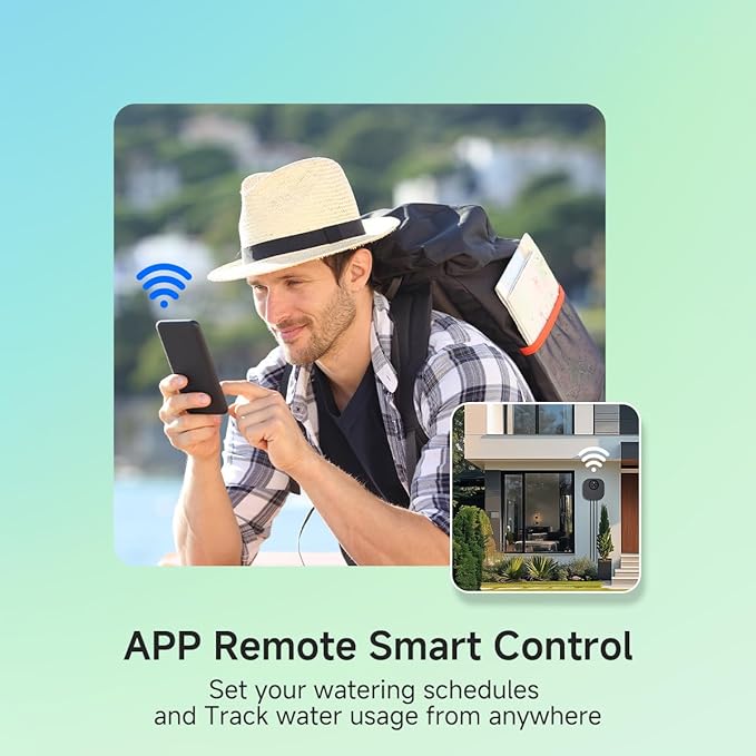 Smart Sprinkler Controller, 16-Zone/Station Irrigation System with APP Remote Control, GreenVation 2.4G/5GHz WiFi Water Timer for Outdoor Garden/Yard/Lawns (16 Zone)