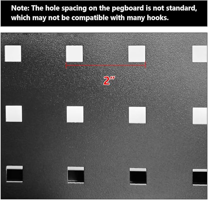 JZD Steel Free Standing Pegboard Shelf Unit, Metal Pegboard Floor Display System, for Home Office, Black