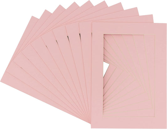 11x14 Mat for 8.5x11 Photo - Precut Soft Pink Picture Matboard for Frames Measuring 11 x 14 Inches - Bevel Cut Matte to Display Art Measuring 8.5 x 11 Inches - Acid Free Pack of 25 MATS