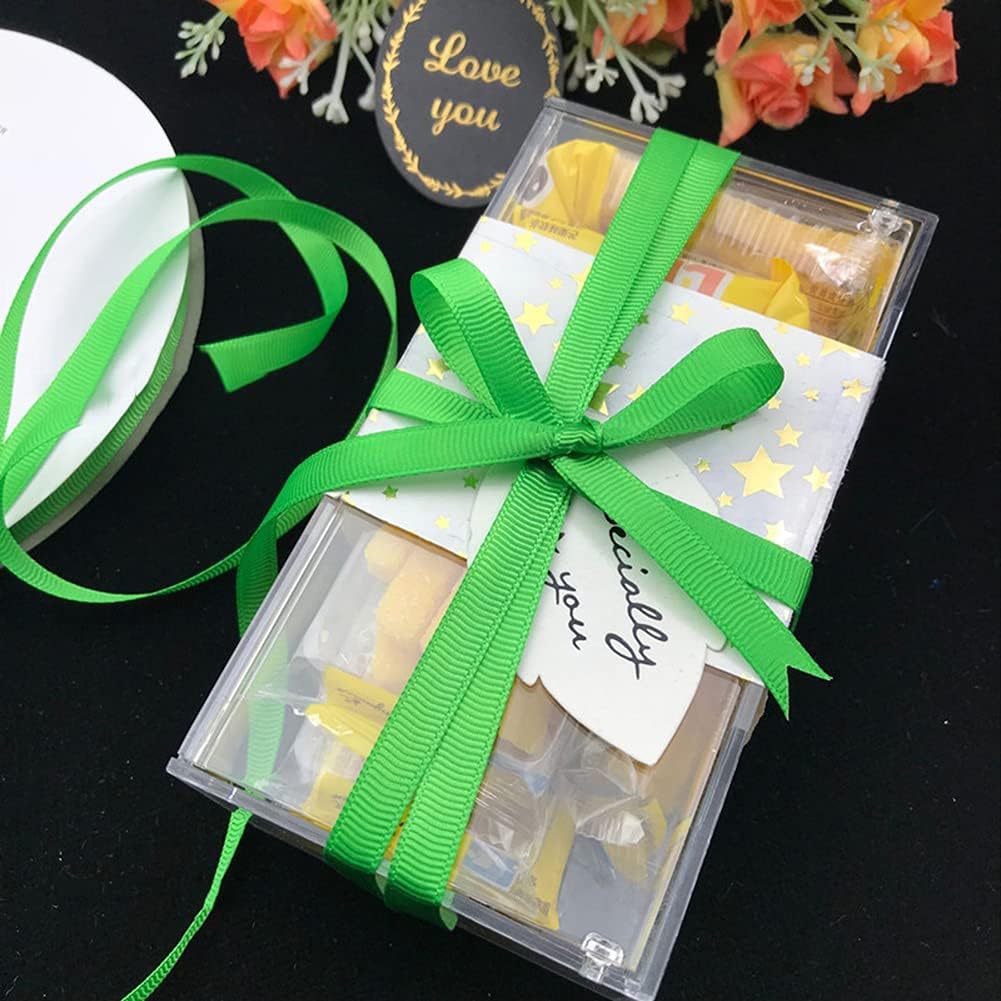 LIUYAXI 1/2" X 50 Yards Solid Green Grosgrain Ribbon, Perfect for Crafts, Wedding Decor, DIY Hair Accessories, Sewing, Gift Package Wrapping and More