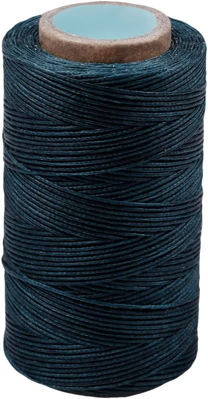 284 Yards Waxed Thread, 210D Heavy Duty Wax Upholstery Thread for Leather Sewing, 0.8mm Flat Waxed String for Bookbinding/Shoe Repairing/Leather Projects
