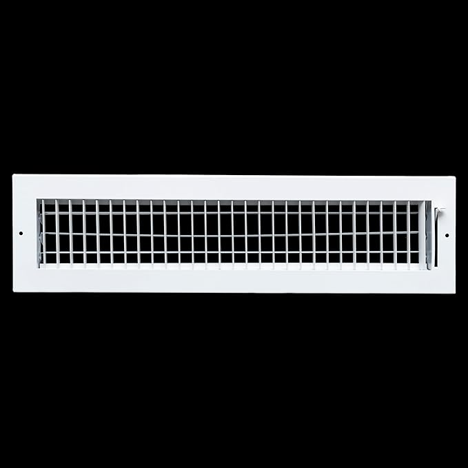[3 Pack] Fits 20x4 Duct Opening Steel Adjustable Air Supply Grille by Handua | Register Vent Cover Grill for Sidewall and Ceiling | White | Out. Dim.: 21.75" X 5.75"