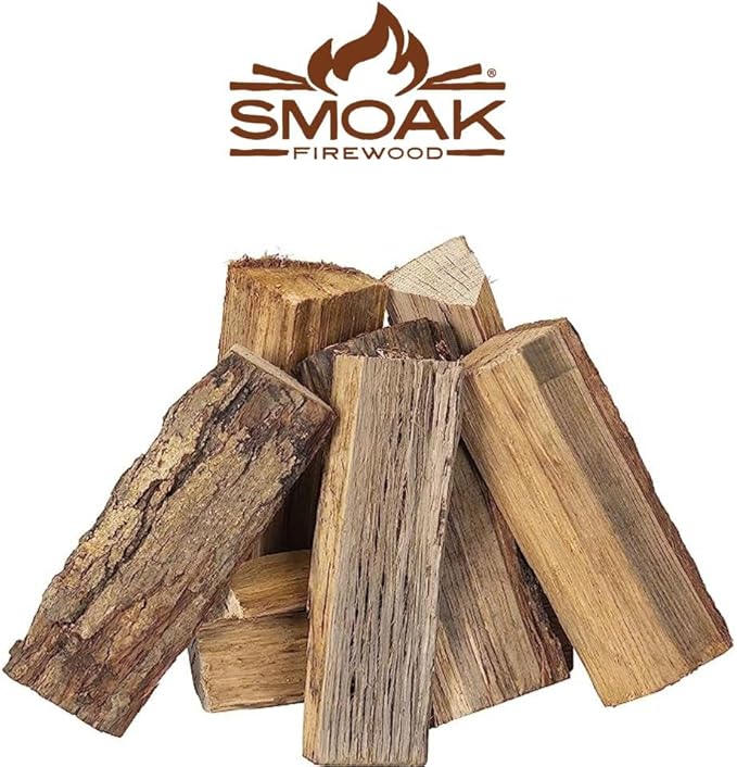 Smoak Firewood's Cooking Wood Mini Splits - USDA Certified Kiln Dried Pizza Oven, Grilling, Smoking & BBQ Wood (8inch Pieces, 8-10lbs 729 Cubic in Hickory)