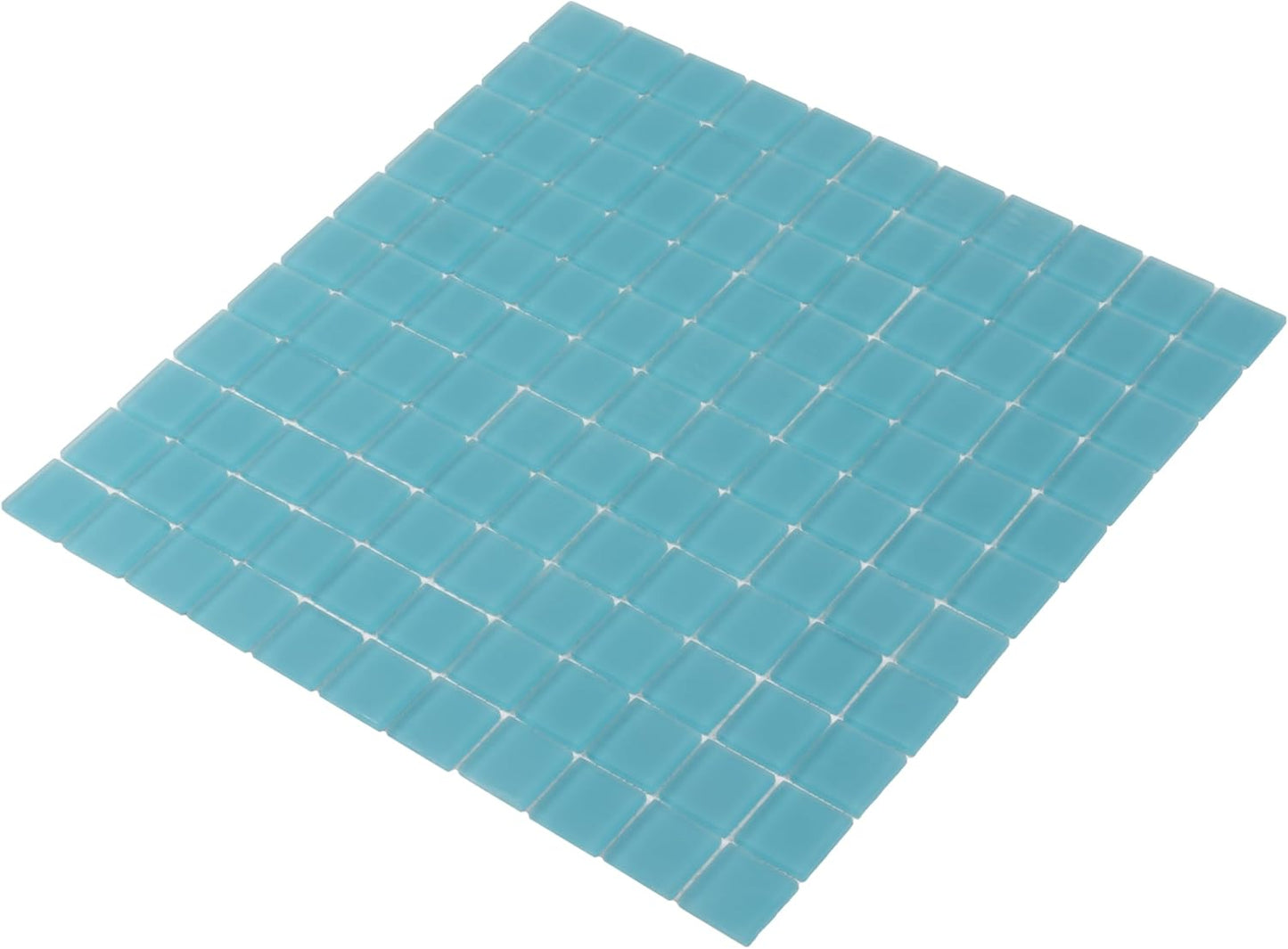 1"x1" Sea Blue Matte Finished Glass Mosaic Tile (Sample Swatch- 5"x4")