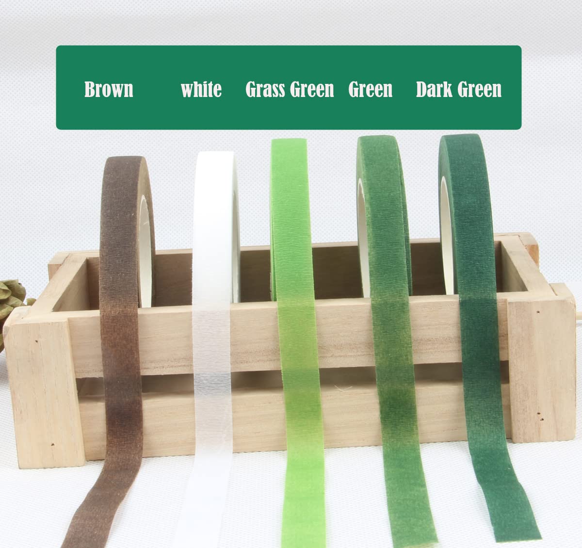 4 Rolls Floral Tape 1/2" Wide 30 Yards/Roll Floral Tapes for Bouquet Stem Wrap and Flowers Making Craft Projects (Dark Green)