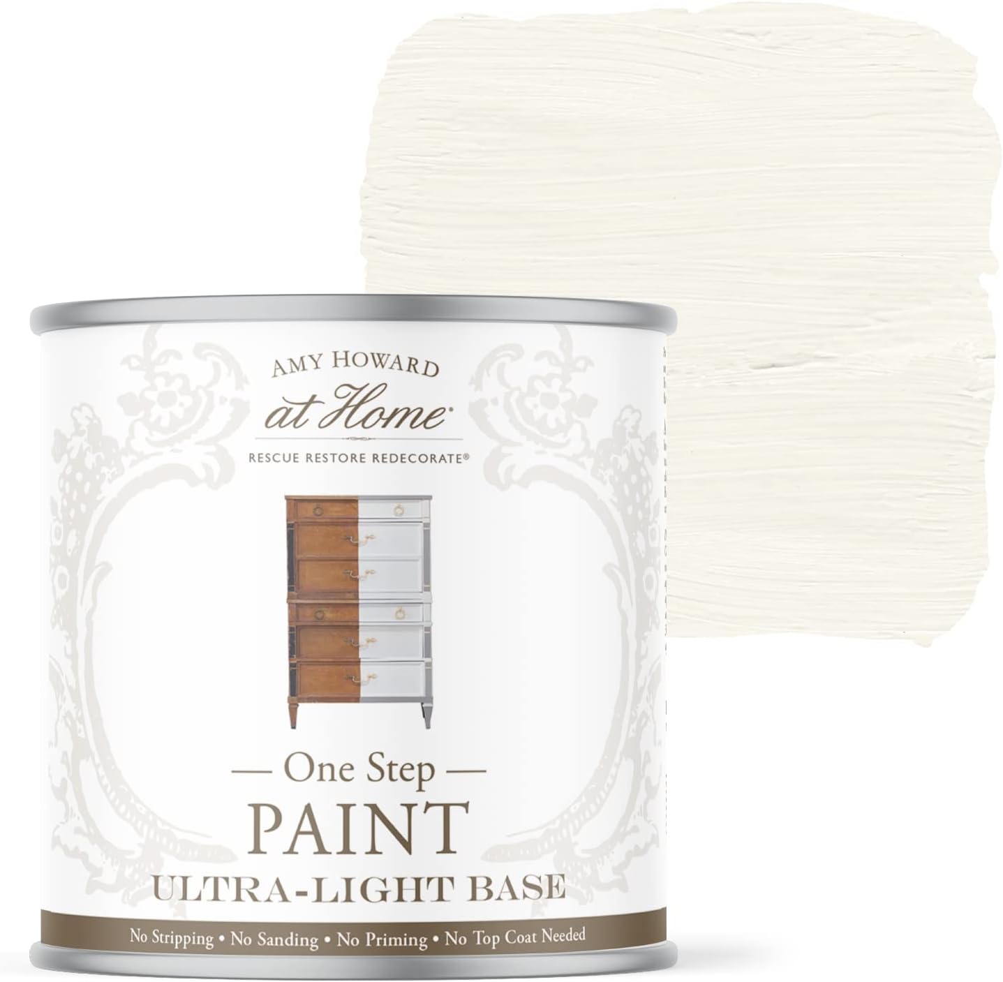 AMY HOWARD AT HOME Chalk-Based One Step Paint for Furniture, Cabinetry, Decor, Finish, and More | No Stripping, Sanding, or Priming | Ultra-Light Base | 32 Ounce | Barnboard
