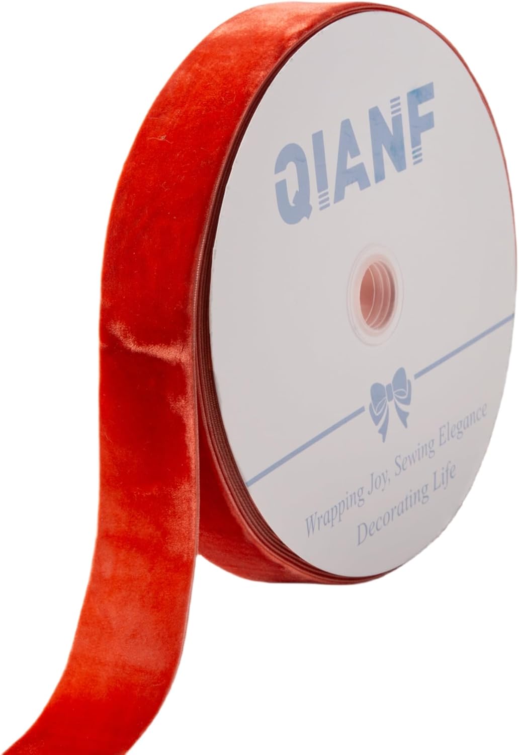 Vintage Terracotta Velvet Ribbon Christmas Ribbon for Gift Wrapping Crafts Christmas Tree Ornaments Garland Decorations, 1-1/2 Inch X 25Yd