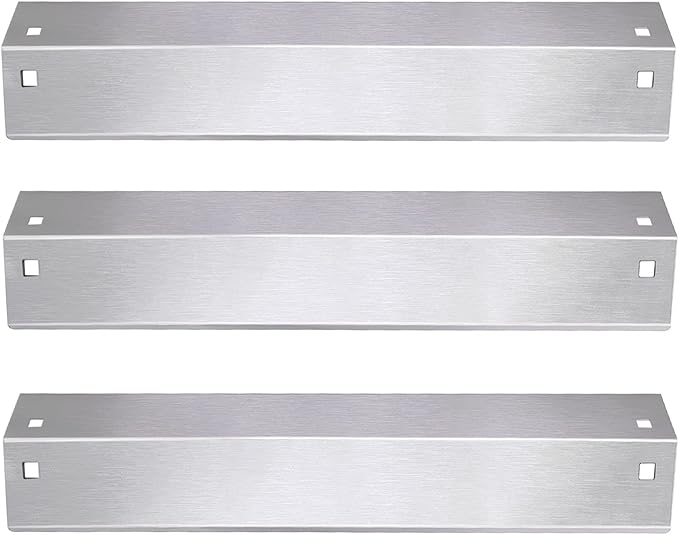 Criditpid Heat Plates Shield Replacement Parts for Char griller 5050, 5650, 3001, 5072, 3008 Grill, Stainless Steel Heat Tent Burner Cover Flame Tamers for Chargriller Duo 5050, King Griller 3008 5252