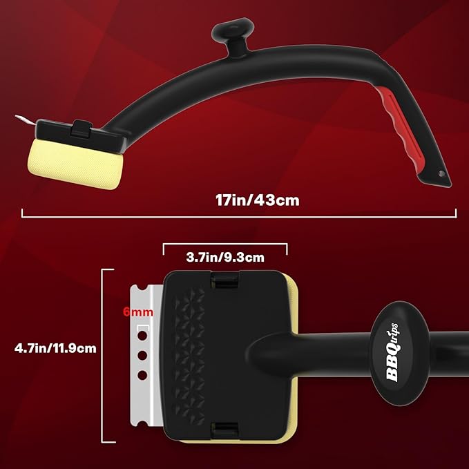 2025 Version Grill Brush Bristle Free with Scraper, BBQ Scrubber for Grill, Grill Cleaning Brush, Grill Brush for Outdoor Grill, Safe Grill Cleaner for Outdoor Grill with Double Grip Handle Design