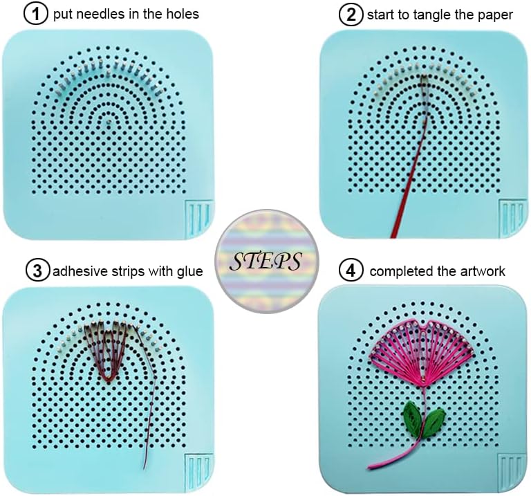 8 Pieces,Quilling Kits,Paper Quilling Tools,Quilling Knitting Board,Quilling Needles,Quilling Curling Coach,Paper Craft DIY Tools,Assorted Sizes Rolling Curling Quilling Needle Pen,XIWUMOER (Blue)