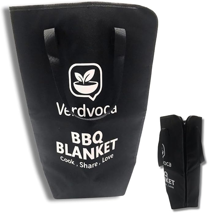 16L Orange Collapsible BBQ Prep Tub with Locking Lids & 21 Inch Oxford Black BBQ Blanket for Resting Meat