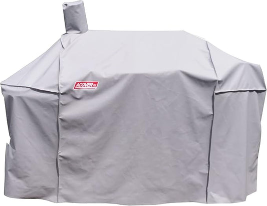 Smoker Grill Cover Sized for Char-Griller Charcoal Grill 2190 and 2197 Heavy Duty Waterproof Patio 600D Canvas Barbeque BBQ Grill Cover G21623 (Grey)