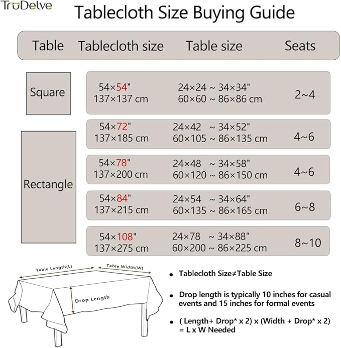 TruDelve Heavy Duty Vinyl Tablecloths for Rectangle Tables Beige Plastic Table Cover Wipeable Waterproof Rectangular Tablecloth (54'' x 78'', Pure Beige)