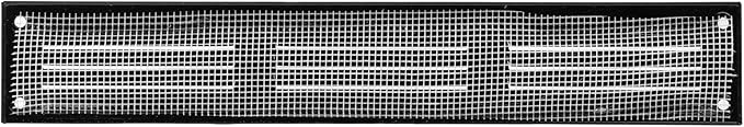 Repa Market 2-Pack Black Air Vent Cover 12" x 2" Inch (Outer Dimensions) - Steel Return Air Grilles - for Ceiling and Sidewall - HVAC - with Protection Screen (11.81" x 1.97" Inch)