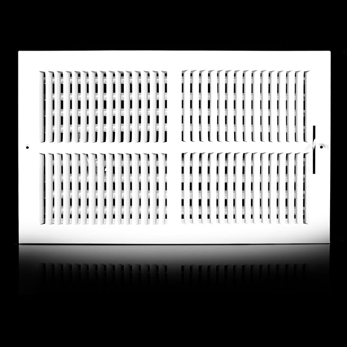 20x12 Vent Register [Duct Opening], Vent Covers for Home Ceiling, Two-Way Ventilation Register, Adjustable Solid Steel Wall Register Vent Cover (20"W x12"H [Duct Opening])