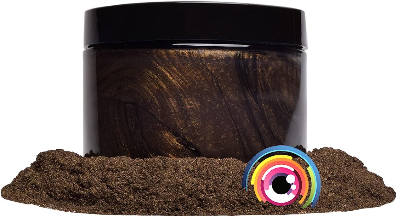 Eye Candy Pigments Premium Brown Mica Powder - Carob Brown (25gr) - for Epoxy, Resin, Soap, Paint, Woodworking, Acrylic Pouring, Bath Bombs, Fishing Lures - DIY Arts and Crafts Additive