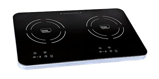 TI-2C 23 inch Portable Dual Induction Glass-Ceramic Cooktop, 1750W, UL1026 Certified