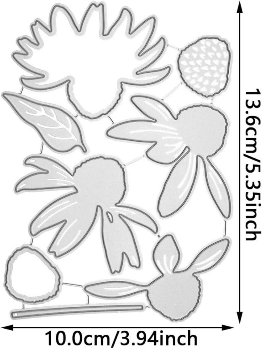 Cutting Dies Metal Stencils Scrapbooking Tools DIY Embossing Template for Paper Card Making Album Arts Crafts Supplies (Flower Set D-10x13.6cm)