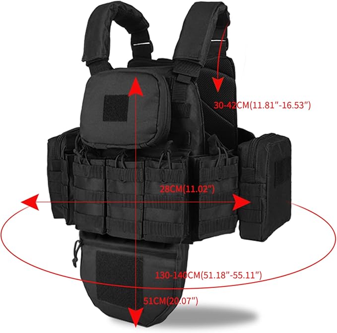 YAKEDA Outdoor Removable CS Training Vest, Molle Breathable Training Quick Adjustable Game Vest