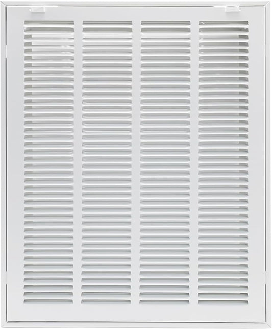 16"W x 20"H [Duct Opening Size] Steel Return Air Filter Grille - Removable Face/Door for 1 inch Filters -HVAC Vent Cover Grill - White [Outer Dimensions: 18 5/8"W X 22 5/8"H]