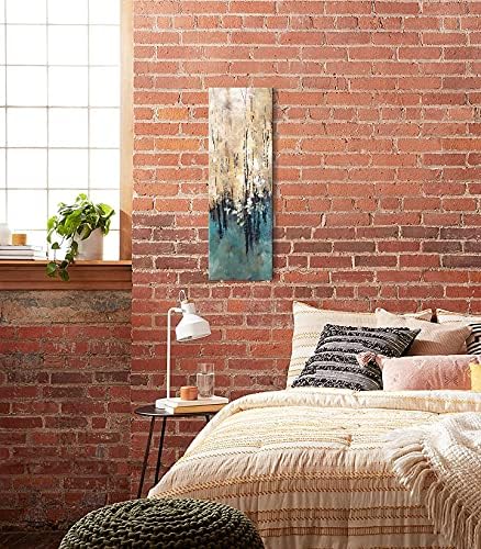 SOULFINE Glass Wall Art, Frameless Tempered Glass Wall Art for Home Decor, 12"x36", (Nature's Abundance II)