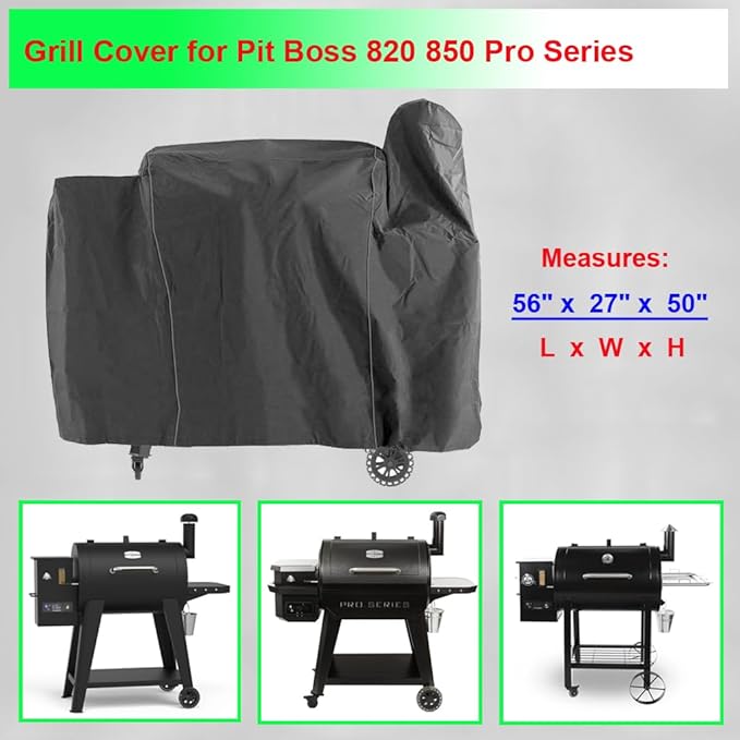 Grill Cover for Pit Boss 820 Deluxe 850 Pro Series Wood Pellet Grill, Smoker Cover for PitBoss 820D 820XL 820FB 820D3 820SC 820PS1 820CS1 PB850CS1 Heavy Duty Outdoor 600D