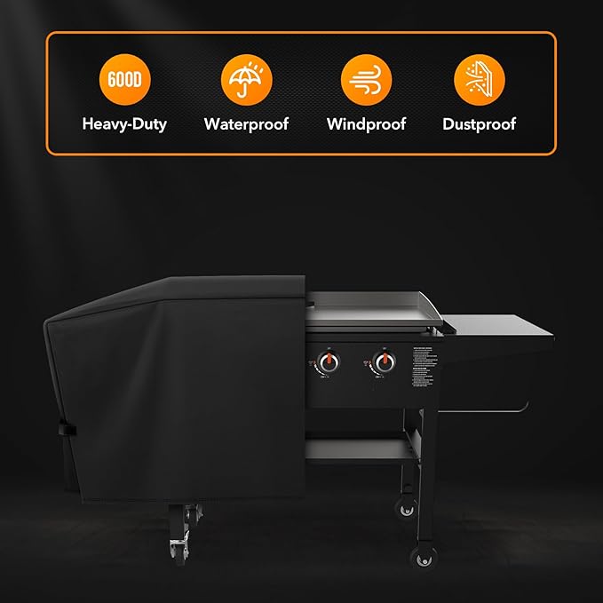 ZBXFCSH Outdoor Grill Griddle Cover fits for 1528 Blackstone 36 inch 4 Burner Griddle, Heavy Duty Flat Top Griddle Station Cover with Waterproof Sealed Seams, Durable FadeStop Material