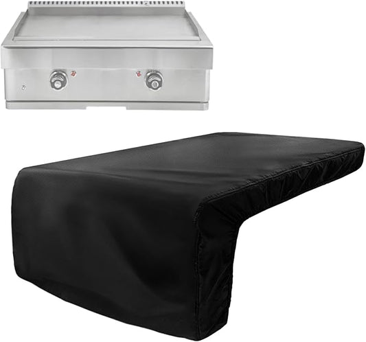 Cover for Turbo Teppanyaki Griddle Built-in,Heavy Duty 600D Waterproof Outdoor Grill Burner Cover with Plush Lining,26''L x 32''W x 13''H,Black