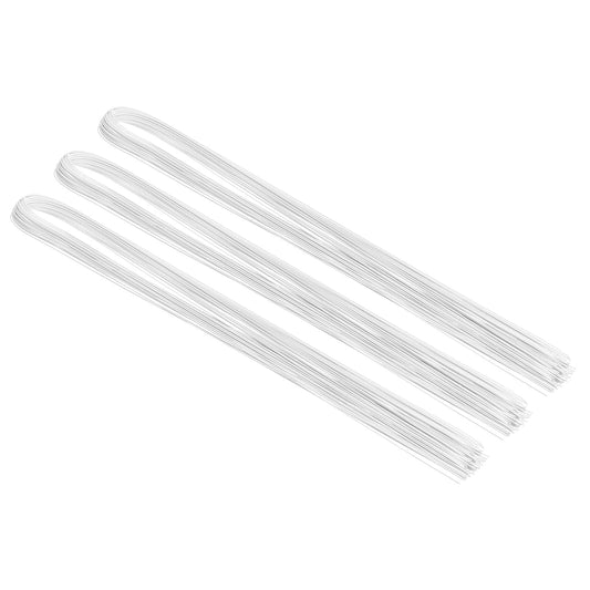 PATIKIL 32 Inch 22 Gauge Floral Stem Wire, 5 Pack/200 Pieces Bouquet Stem Paper Wrapped for DIY Crafts Flower Arrangements, White