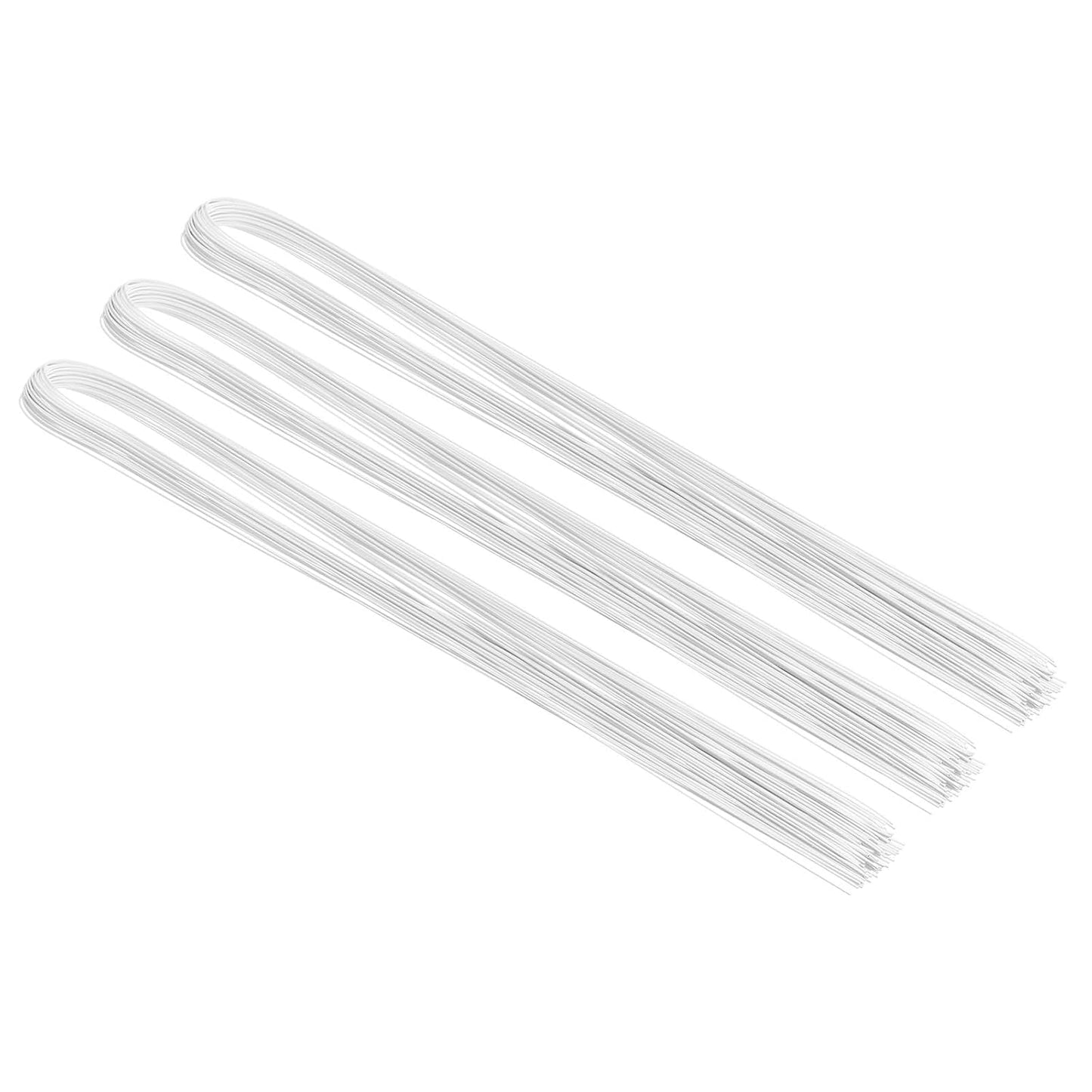 PATIKIL 32 Inch 22 Gauge Floral Stem Wire, 4 Pack/160 Pieces Bouquet Stem Paper Wrapped for DIY Crafts Flower Arrangements, White