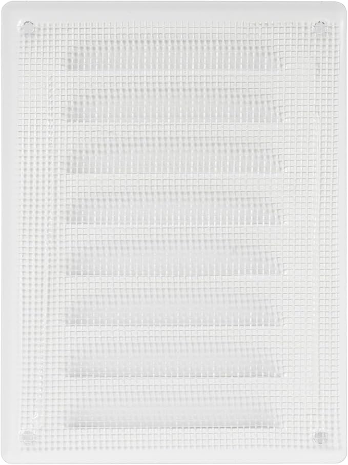 Repa Market 5.5" x 7.5" Inch White Steel Air Vent Cover with Screen Mesh – Scratch-Resistant Powder-Coated Grille – for Ceiling or Wall – HVAC Return or Supply Vent – Indoor Outdoor Use