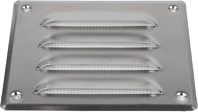 Repa Market 5.5" x 4" Inch Aluminum Air Vent Cover with Screen Mesh – Scratch-Resistant Louvered Grille – for Ceiling or Wall – HVAC Return or Supply Vent – Indoor Outdoor Use