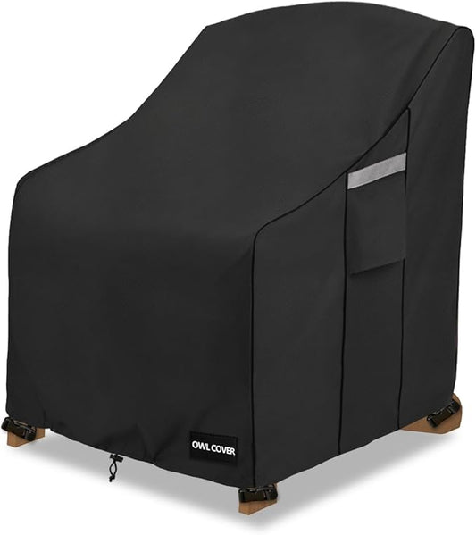 Outdoor Chair Covers 30"W x 34"D x 36"H,600D Heavy Duty Waterproof Patio Chair Cover,Outdoor Furniture Covers for Lawn/Garden Chiar,Black
