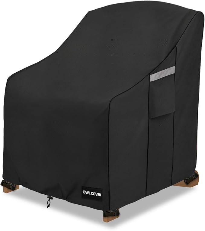 Outdoor Chair Covers 32"W x 35"D x 36"H,600D Heavy Duty Waterproof Patio Chair Cover,Outdoor Furniture Covers for Lawn/Garden Chiar,Black
