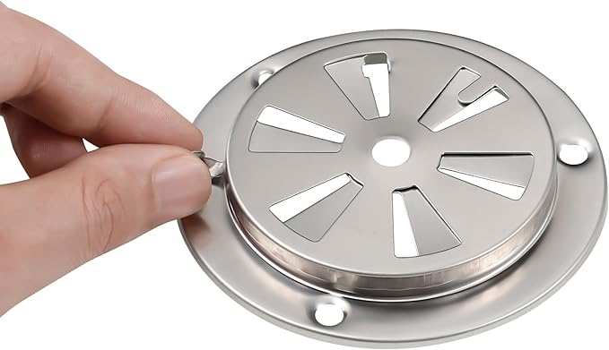 Stainless Steel BBQ Smoker Air Vent - Adjustable Grill Damper for Controlling Airflow - Replacement Parts for Grill and Smoker Vents - 8 Packs