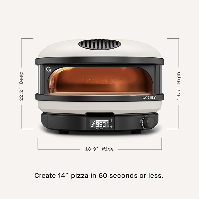 Gozney Arc Outdoor Pizza Oven, Propane Gas Pizza Oven, Precision Flame Control, Cooks 14" Pizza in 60 Seconds, Heats up to 950F - Bone