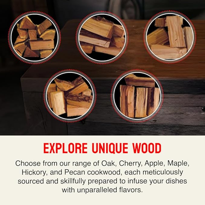 Pizza Oven Wood, 10 to 12‑Inch Firewood Logs, Cherry Hardwood Splits for Wood-Fired Pizza Ovens, USA Made, Sustainably Milled, Approximately 20-25 lbs