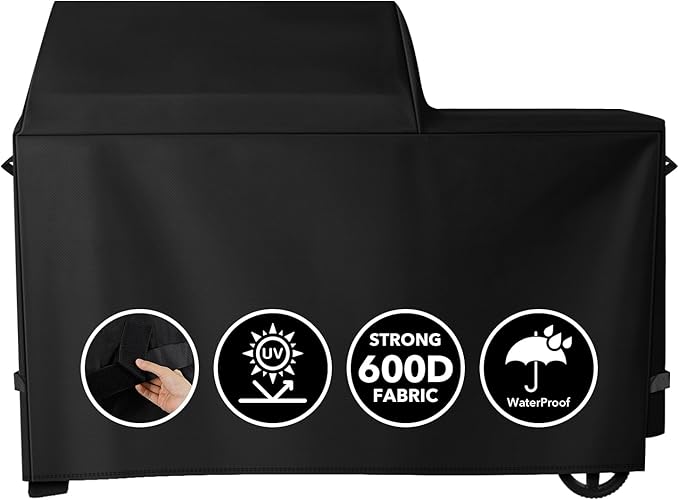 Heavy Duty 600D Grill Cover Fit for Traeger Grill BAC761 Full-Length Woodridge TFB86MLH Grill Accessories