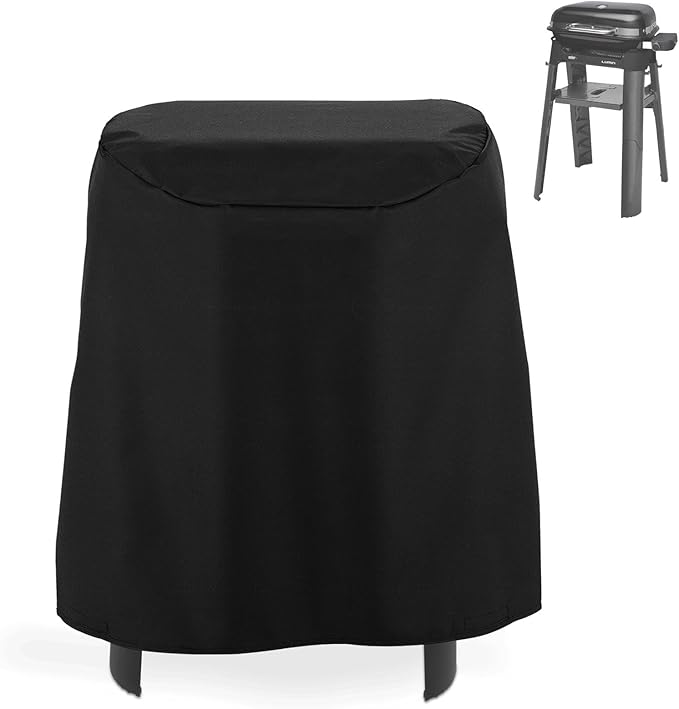 Grill Cover for Weber Lumin Electric Grill with Stand, Waterproof Cover for Weber Lumin/Compact with Stand Grill Accessories, Replacement for 7196 Cover, 600D Outdoor BBQ Cover