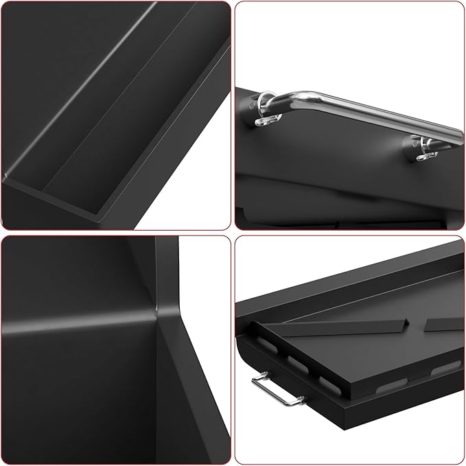25" x 16" Nonstick Griddle for Gas Grill, Universal Flat Top Griddle Plate for BBQ Gas Stove Charcoal, Carbon Steel Coating Cooking Stovetop Insert for Camping Tailgating