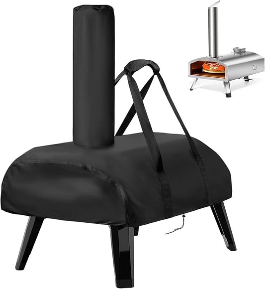 Pizza Oven Cover, for Aidpiza 12" Wood Fired Pizza Ovens for Polarco Forgeco Gas Pizza Grill, Heavy Duty Outdoor Accessories Portable, Waterproof Carry Cover