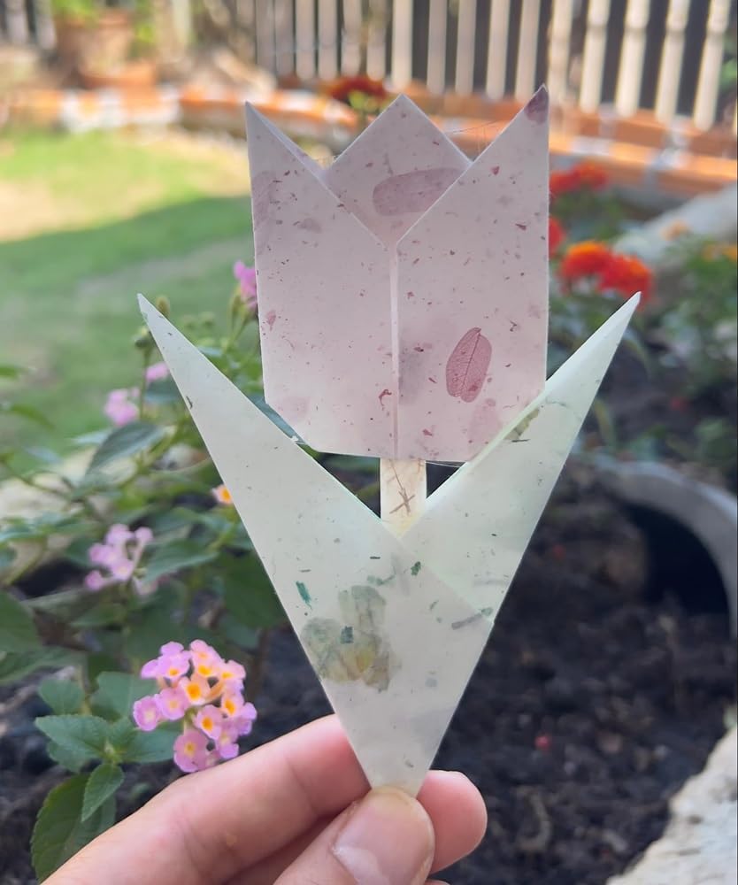 50 Sheets 6 x 6 Inches Natural Fiber Mulberry paper Sheets Square Origami Paper Arts Folding Craft, Decoration Paper, Square Folding Paper for DIY Crafts (Mixed Colors Rice Straw etc.,, 6 x 6)