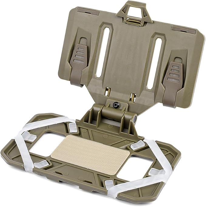 Tactical Vest Folding Plate Carrier Phone Bracket Holder, Universal Chest Phone Mount for Screen Size 4.7"-6.7", for MOLLE System