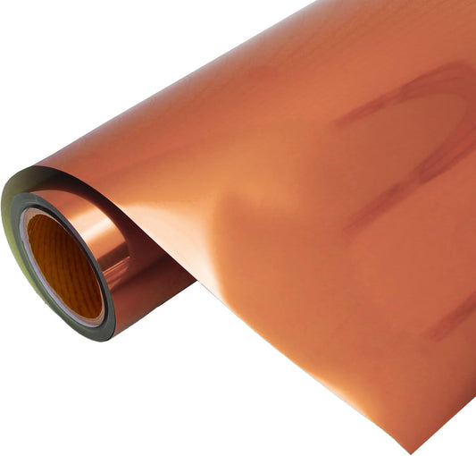 10 Yard x 20" Wide Roll Threadart Metallic Orange Heat Transfer Vinyl Film | Compatible with Venture Explore and Maker, Silhouette Cameo, & Large Format Cutters