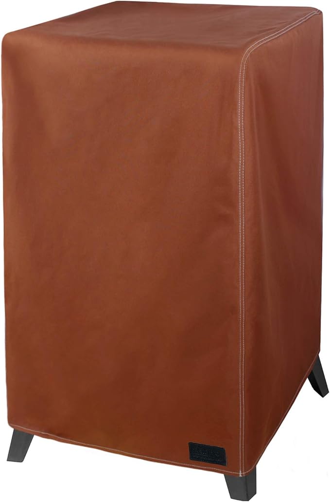NetttyPro Smoker Cover for Outside Electric Masterbuilt Smoker 30 inch, Outdoor Waterproof Heavy Duty Square Vertical Small Grill Cover, 19" W x 18" D x 33" H, Brown