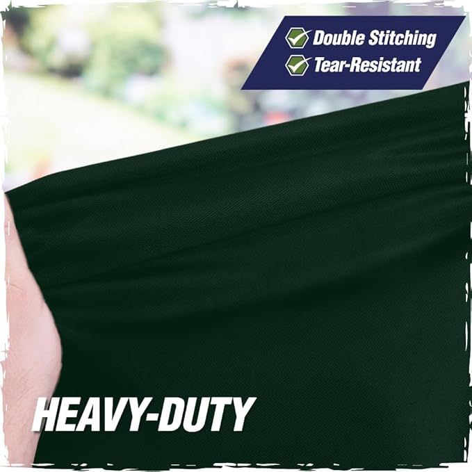 RUGGED RHINO 60 Inch Heavy Duty Grill Cover for Outdoor Grills, All Season Three Layer Waterproof UV Resistant Windproof Gas BBQ Covers, Compatible for Weber Char-Broil Pit Boss Traeger and More Green