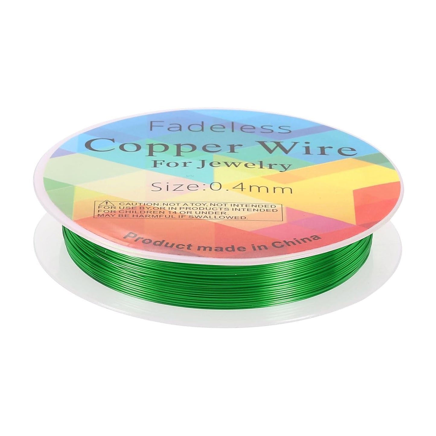 HARFINGTON 30ft Jewelry Wire, 26 Gauge (0.4mm) Brass Craft Soft Metal Tarnish Resistant Copper Beading Wire for Jewelry Making Supplies Crafting, Green