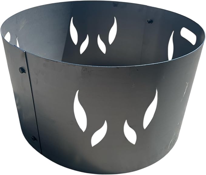 UNITED FIRE- Fire Pit Spark Screen 23" – 2-Piece Heavy Duty Steel Mesh Cover with Handle – Rust Patina Finish – Outdoor Fire Bowl Spark Guard for Patio & Backyard Safety (23" Flame Guard)