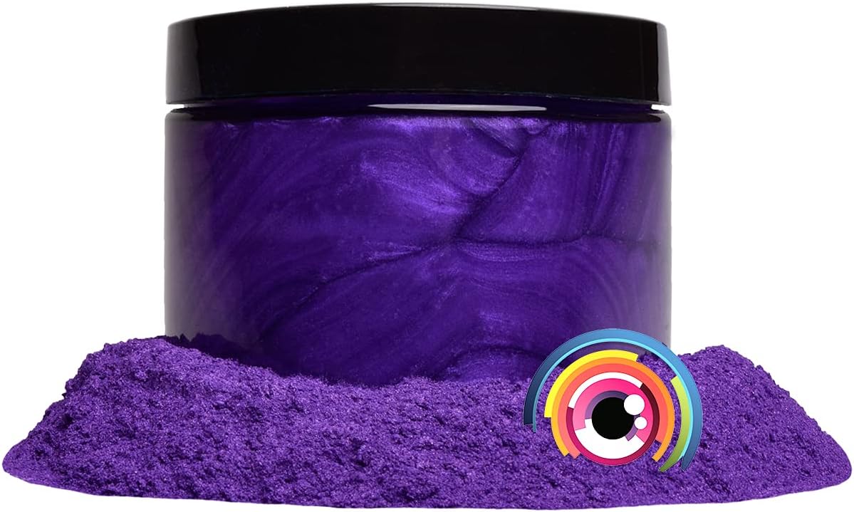 Eye Candy Pigments Premium Purple Mica Powder - Periwinkle Purple (50gr) - for Epoxy, Resin, Soap, Paint, Woodworking, Acrylic Pouring, Bath Bombs, Fishing Lures - DIY Arts and Crafts Additive