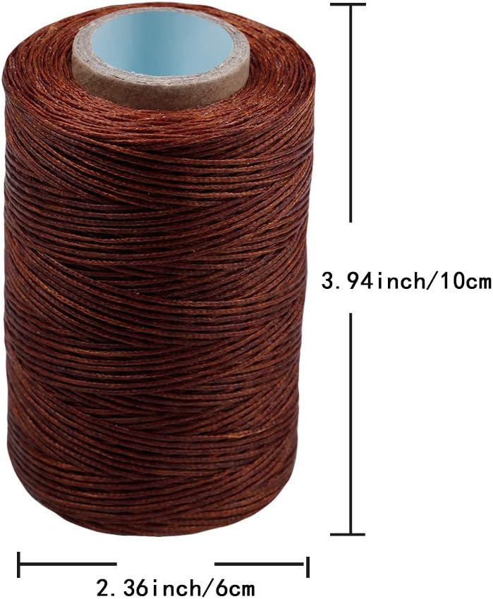 MIUSIE Colorful 284Yards Leather Sewing Waxed Thread-Practical Long Stitching Thread for Leather Craft DIY/Bookbinding/ Shoe Repairing/Leather Projects